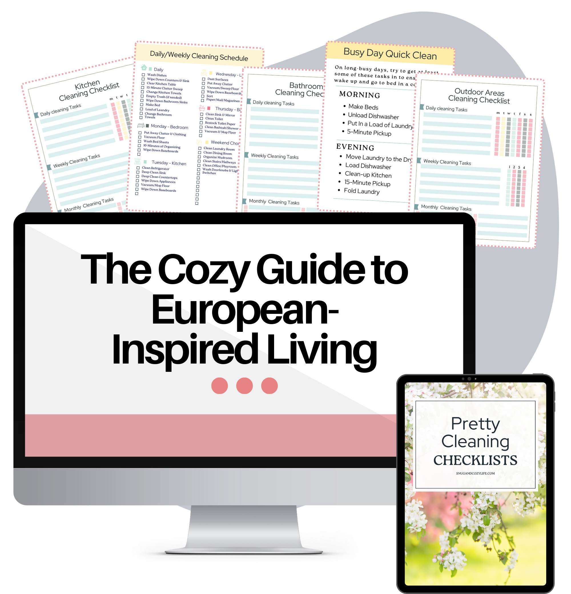 Pretty Cleaning Checklists