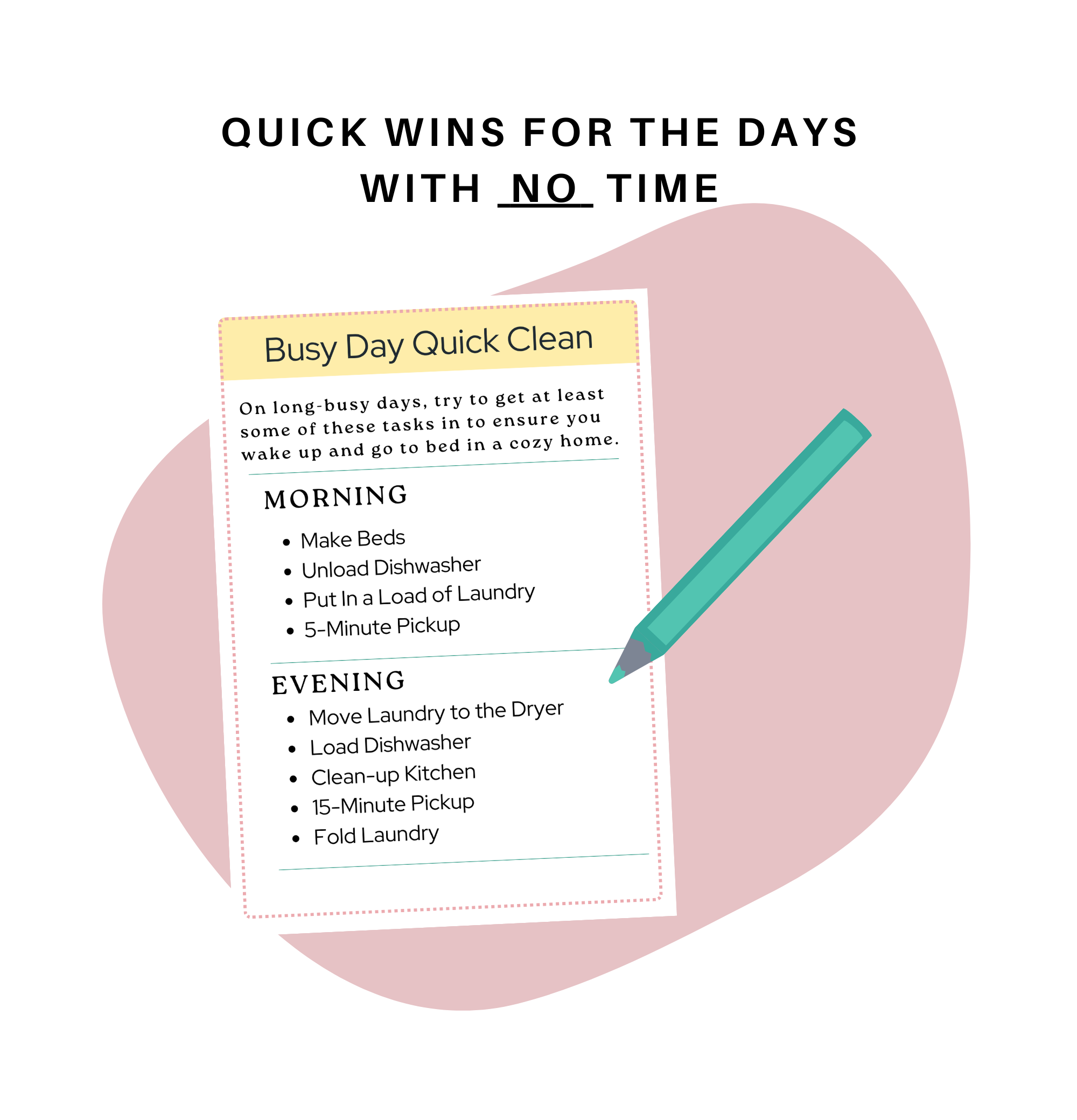 Pretty Cleaning Checklists