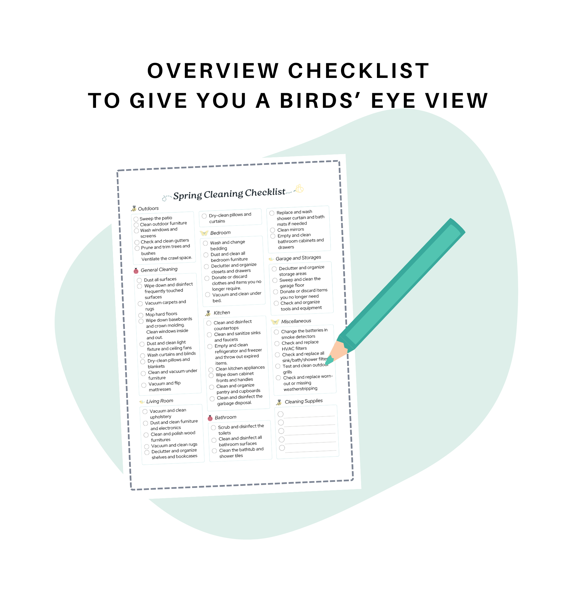 Pretty Spring Cleaning Checklist