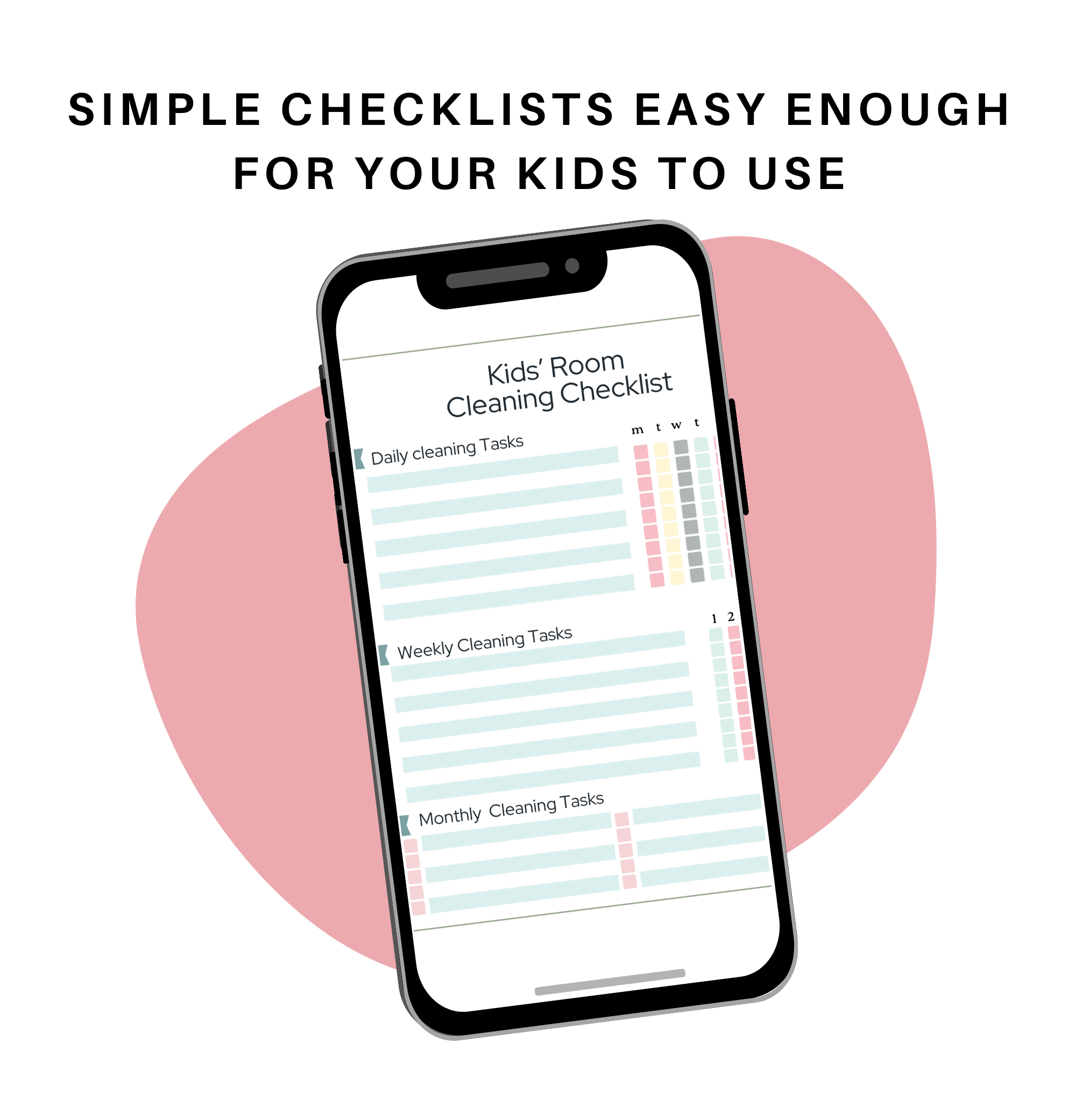 Pretty Cleaning Checklists